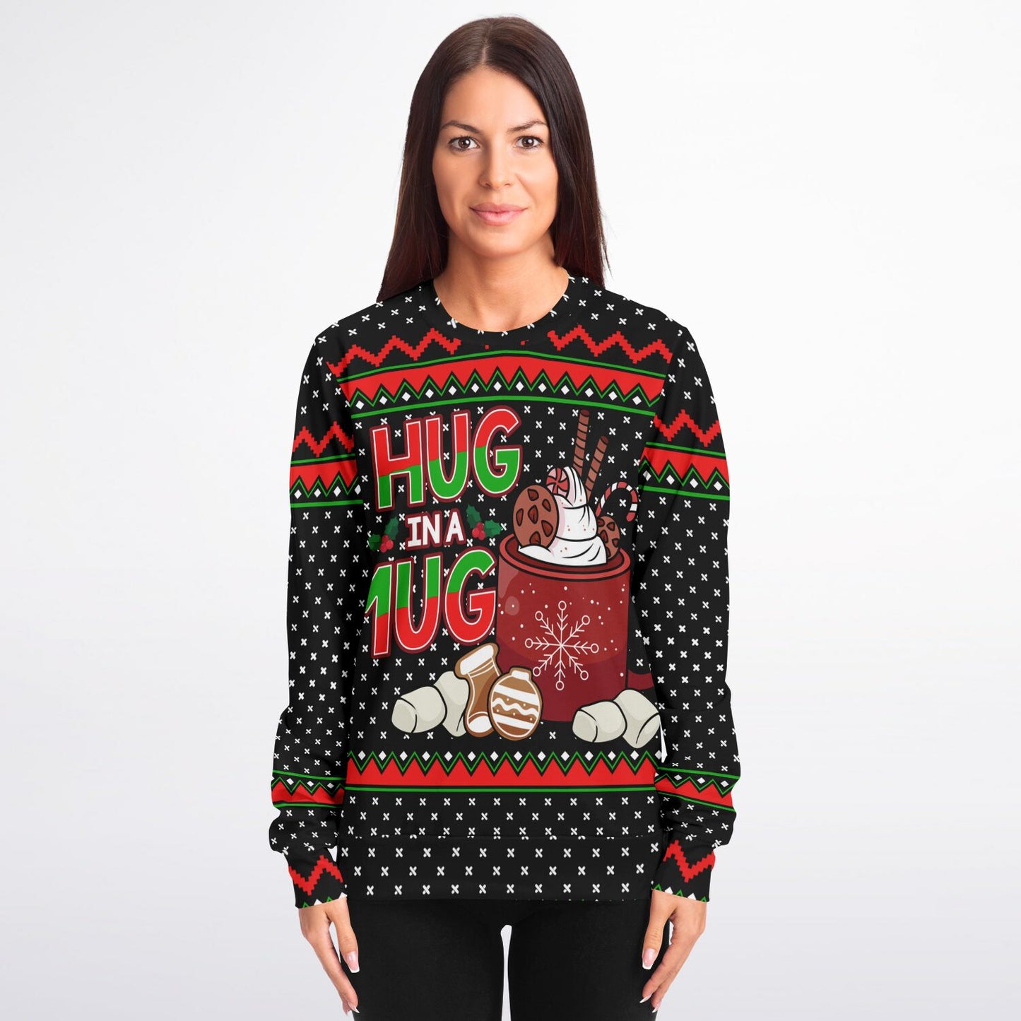 Hug in a Mug Christmas Athletic Sweatshirt - AOP
