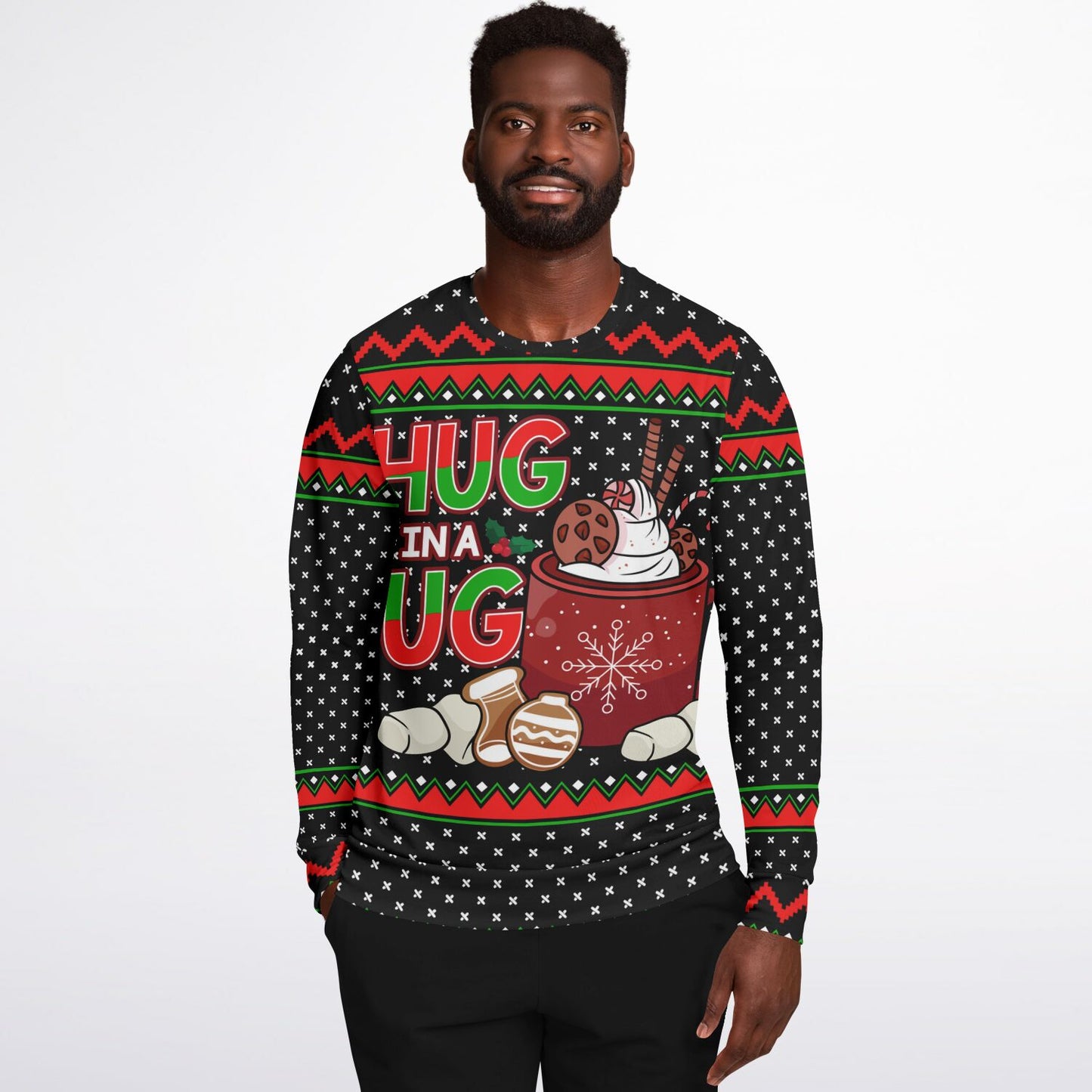 Hug in a Mug Christmas Athletic Sweatshirt - AOP