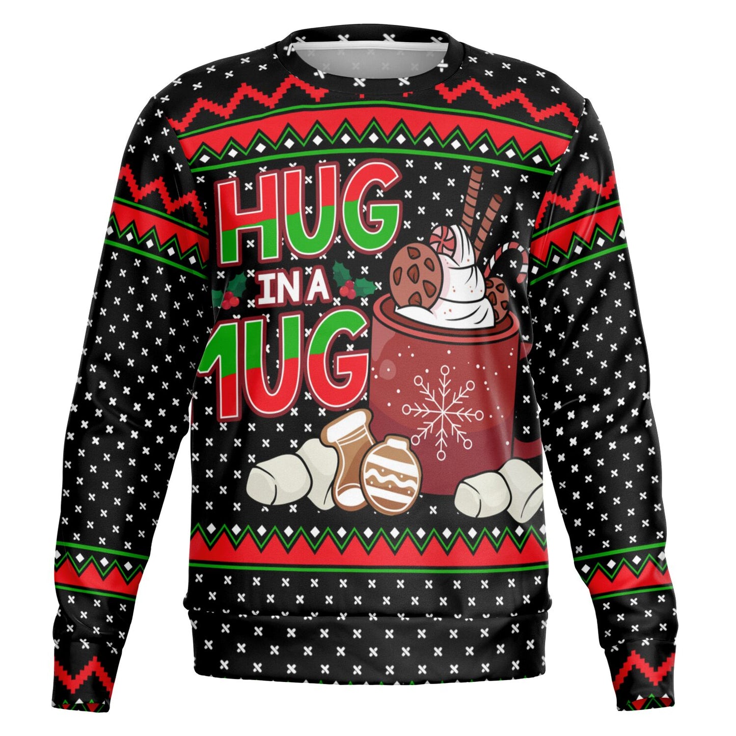 Hug in a Mug Christmas Athletic Sweatshirt - AOP