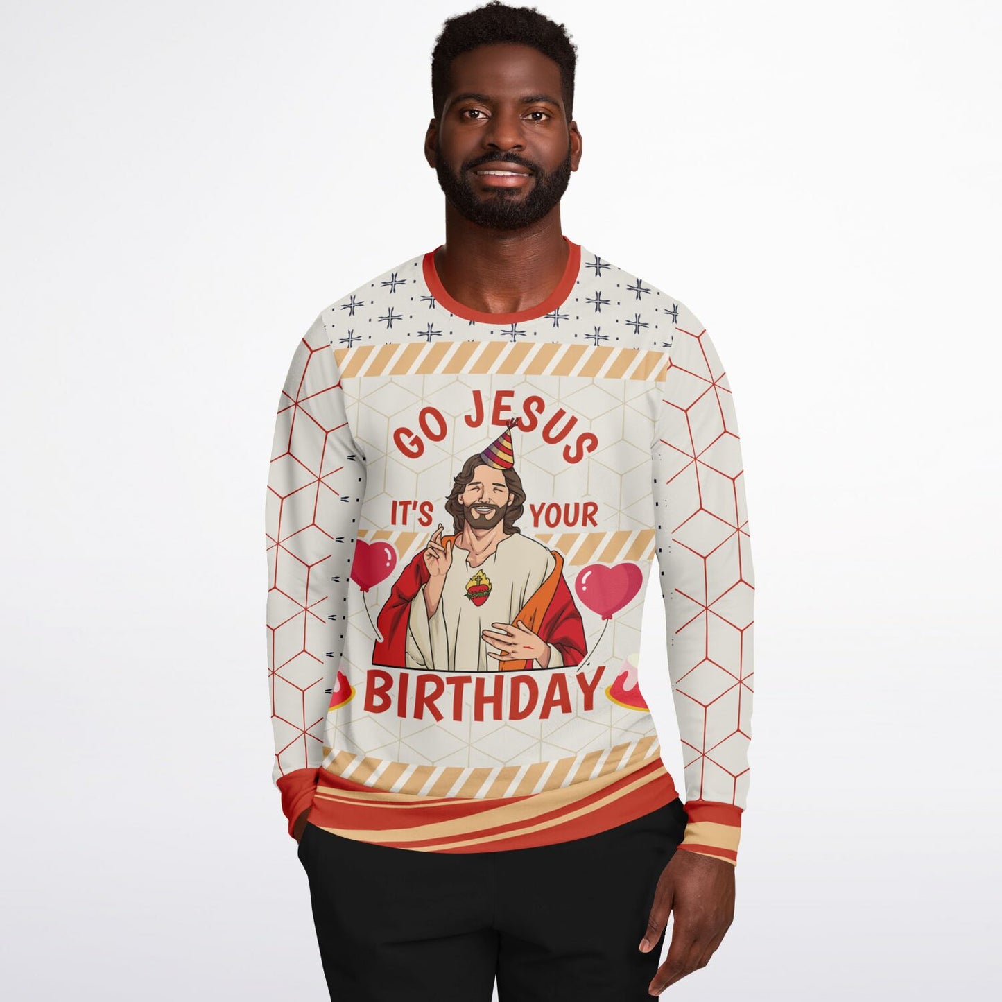Go Jesus, It’s Your Birthday Christmas Athletic Sweatshirt - AOP