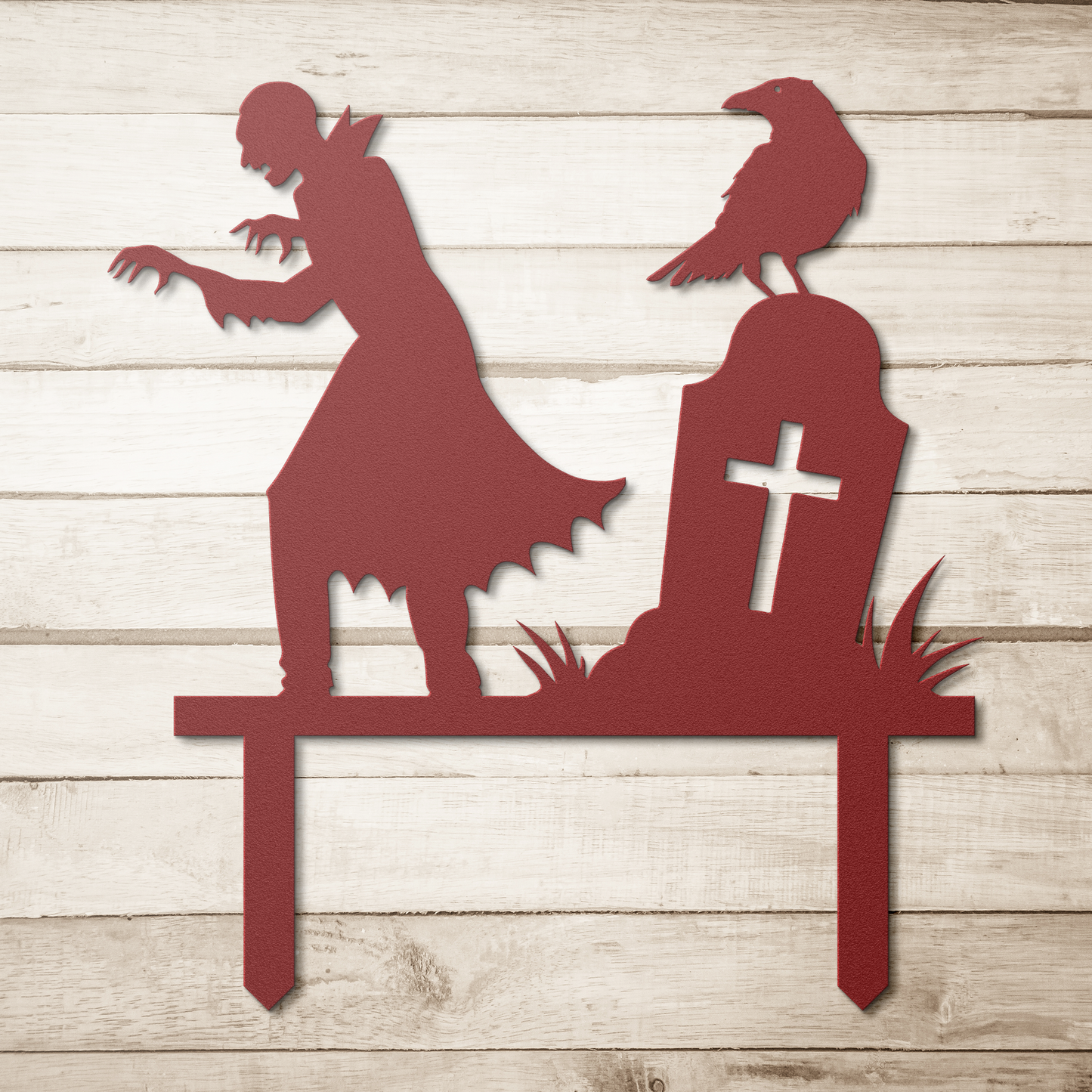 Halloween_Graveyard_Garden_Stake_Metal_S_Red_Simple_Wood_BKGD_Mockup.png