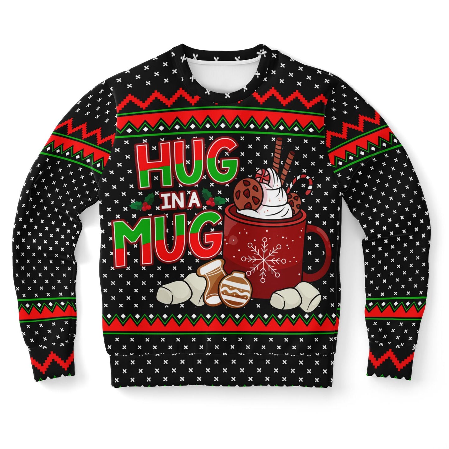 Hug in a Mug Christmas Athletic Sweatshirt - AOP
