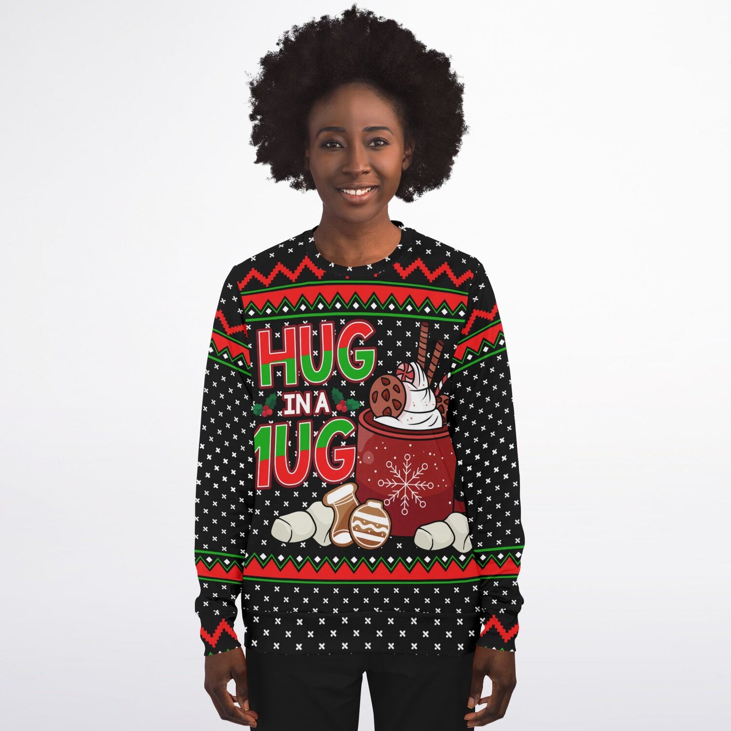 Hug in a Mug Christmas Athletic Sweatshirt - AOP