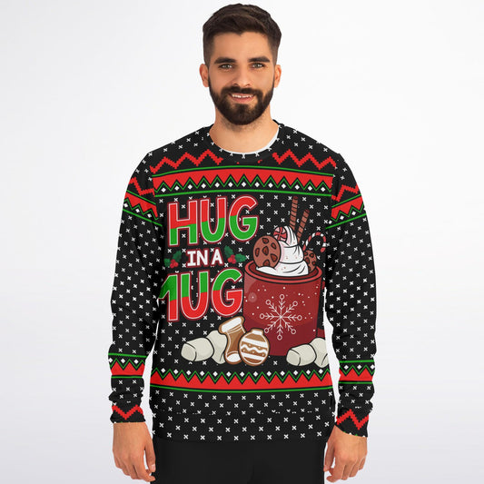 Hug in a Mug Christmas Athletic Sweatshirt - AOP