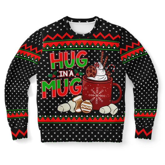 Hug in a Mug Christmas Athletic Sweatshirt - AOP