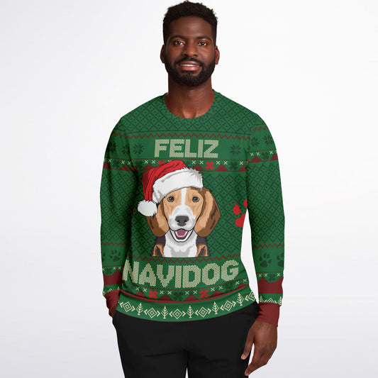 Feliz Navidog - Beagle Christmas Athletic Sweatshirt - AOP